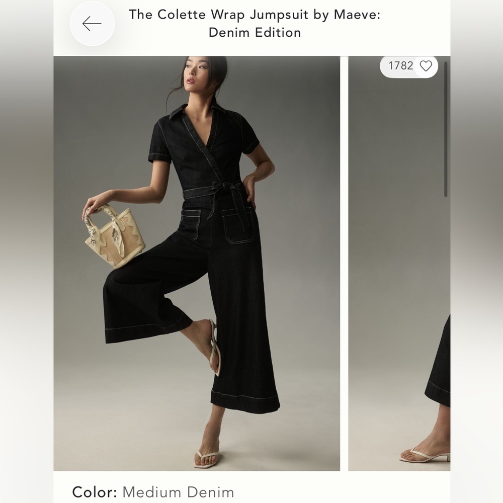 The Colette Wrap Jumpsuit by Maeve: Denim Edition